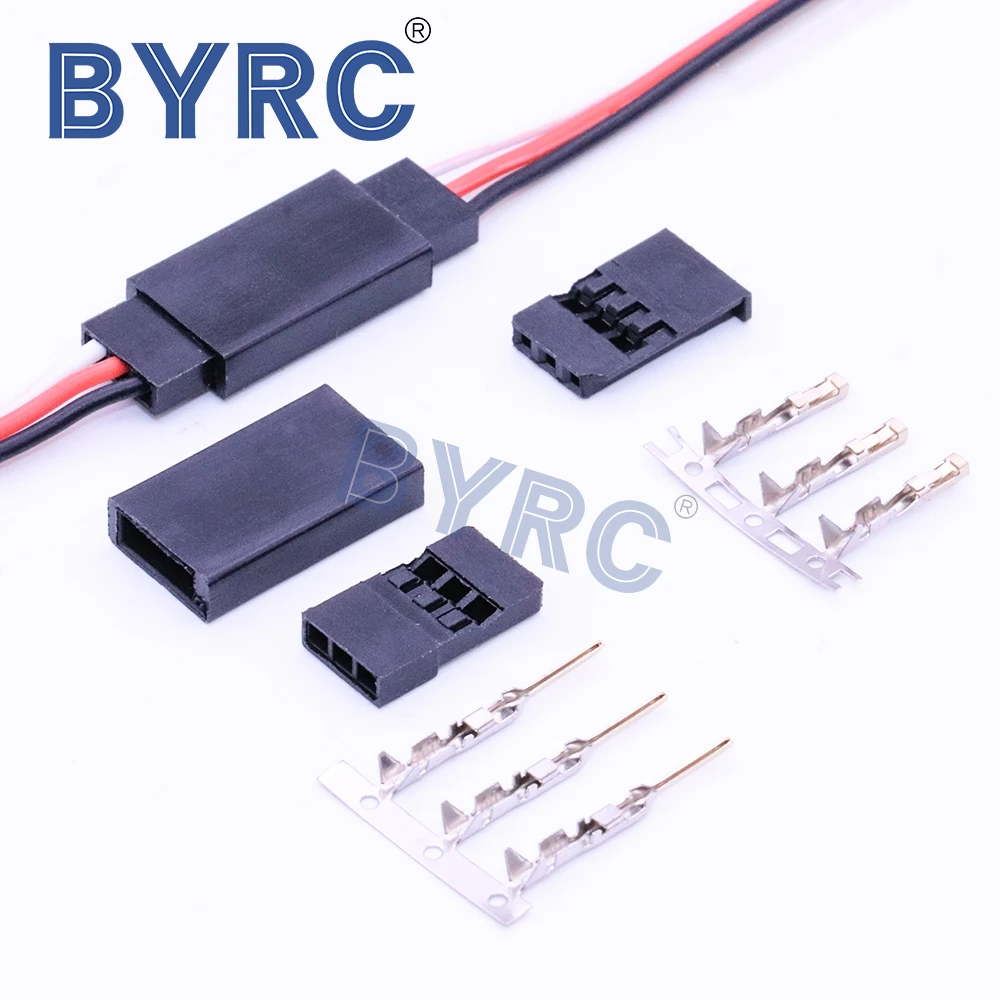 10 Sets Of Jr Servo Plug Kits, Gold / Tin Plated Male And Female