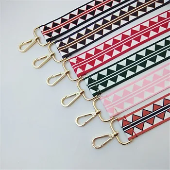 

Nylon Colored Belt Bag Strap Accessories for Women Rainbow Adjustable Shoulder Hanger Handbag Straps Decorative chain bag gift