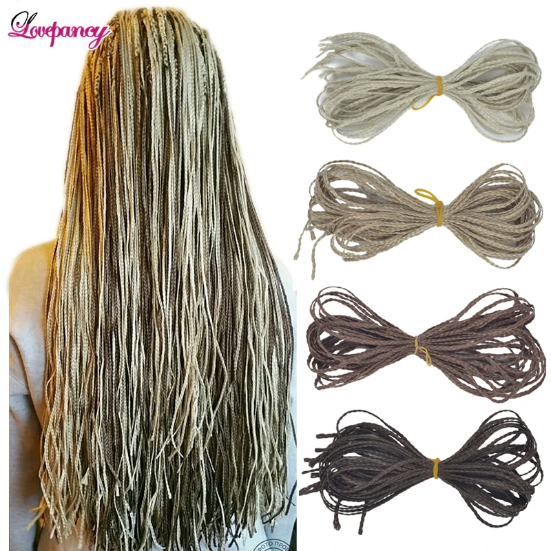 Trecce Sintetiche Zizi Scatola All'Uncinetto Trecce Estensioni Dei Capelli Bianco Marrone Nero 28 Pollici Capelli Intrecciati All'Uncinetto Lunghi Per
