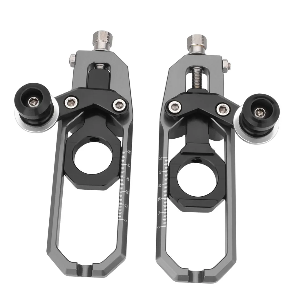 Gray Chain Adjuster Для Yamaha YZF R1 YZFR1- MT10- Мотоцикл левый и правый цепи регуляторы натяжители Катена с катушками - Цвет: Gray Chain Adjuster