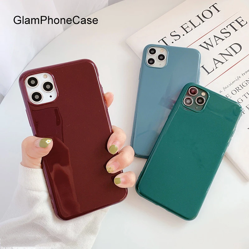 GlamPhone чехол однотонный для телефона iPhone11Pro/Max X XS Max XR мягкий силиконовый iPhone11 7 8 6 6s