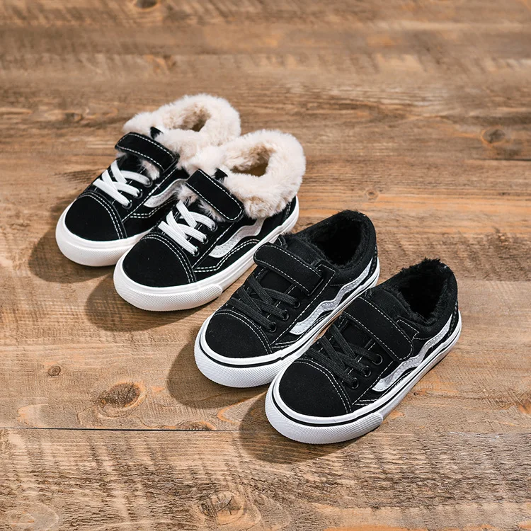 

C2018 Winter Children Cotton-padded Shoes Casual Shoes in Large Size Students plus Cotton Children Board Shoes BOY'S Girls Fluff