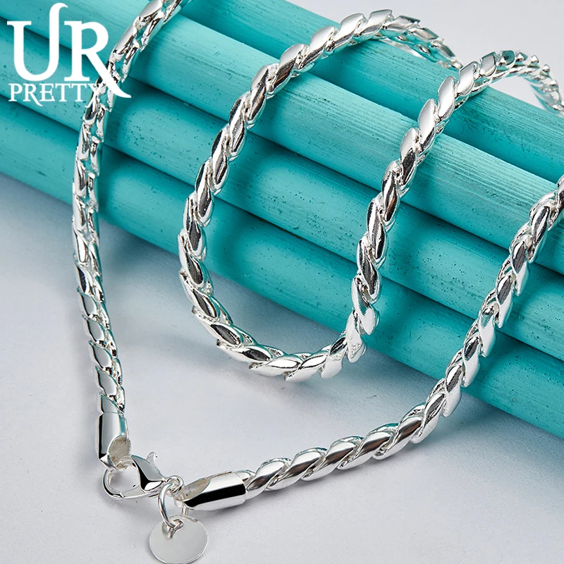 Urpretty – Collier Queue De Souris En Argent Sterling 925, Chaîne De 20 Pouces Pour Homme Et Femme, Bijoux Cadeau Pour Fête De Fiançailles Et Mariage