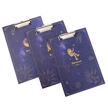 

Starry Sky A4 Board Clip Note Clipboard Memo Pads Loose-leaf Notebook File Folder Clip Board Writing Pad School Office Supplies