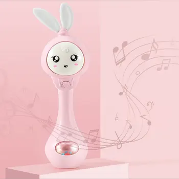 

Baby Teether Pacifier Light Beads Musical Stick Thumb Sound Teething Chewable Nursing Early Educational Baby Teether Oral Care