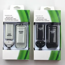 4800mah аккумуляторная батарея x2+ зарядное устройство для док-станции+ USB кабель питания для зарядного устройства Шнур для Xbox 360 беспроводной контроллер геймпад