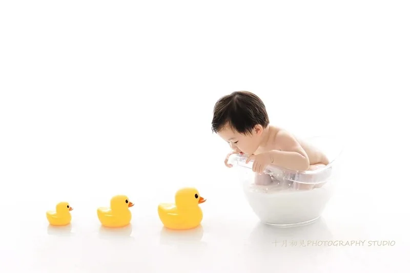 Fotografia recém-nascido adereços acrílico transparente leite banheira