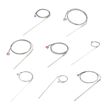 

uxcell Temperature Sensor Probe K Type 1.5M Cable 1x200-5x200mm Probe Thermocouple 32~1472°F (0~800°C) Stainless steel