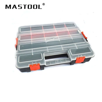 

Tool Case Large Plastic Storage Screw Box Electronic Element Plastic Storage Double Lock Design Stackable Accessories Tool Box
