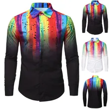 Мужская блуза из двух частей, повседневная Рождественская рубашка с принтом снежинок, Облегающая рубашка, 13 цветов, Мужская модная дизайнерская блузка