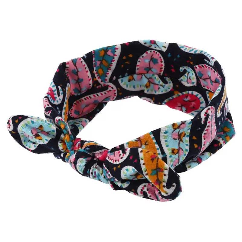 

Hairband,Baby Girl Ears Rabbit Ears Elastic Turban HairBan