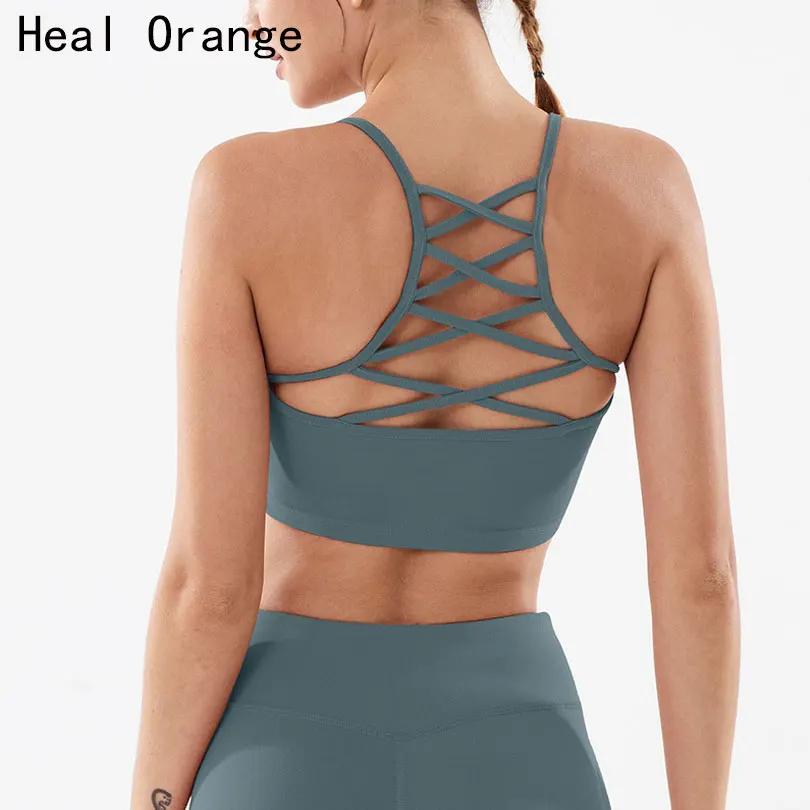 

gym fitness top Woman Sport Bra 3 Colors Ladies Padded Push up Yoga Fitness Daily Wear Wire Free Bra Full Cup Solid Sports Top