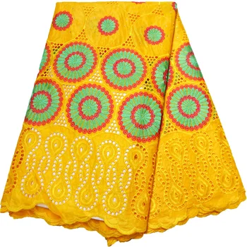 

African lace fabrics Cotton bazin riche fabric with stones clothing 2020 Newest nigerian bazin broderie fabric BL-381