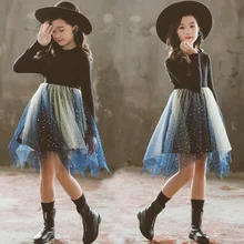 Новинка; детское осеннее платье для девочек; вязаный свитер; Необычные платья; детское модное платье принцессы; вечерние платья для девочек