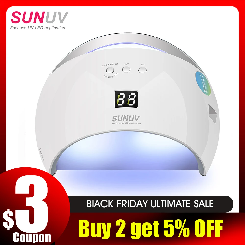 SUNUV SUN6 светодиодный светильник для ногтей Сушилка УФ лампа отверждения