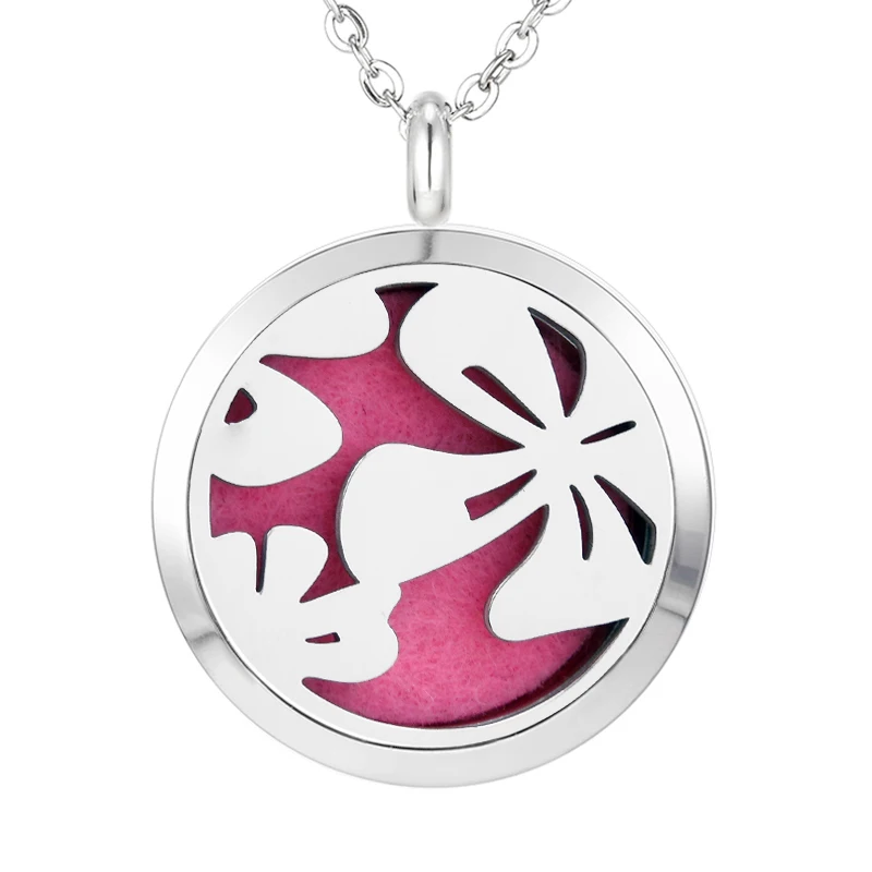 092 Essential Oil Diffuser Locket Pendant Necklace