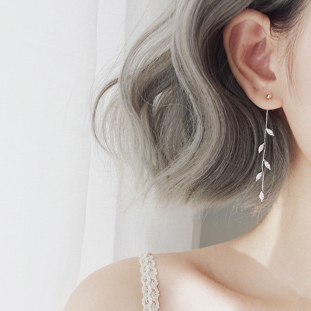 Simple Moon Star Rhinestone Long Chain Earrings For Women Shine Sun Crescent Geometric Tassel Piercing Earring Party Jewelry