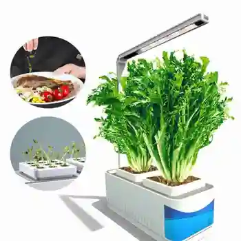

2020 Indoor Smart Led Grow Lights Herb Garden Hydroponics Growing System Built-In Two Light Modes Water Shortage Alarm Grow Ligh