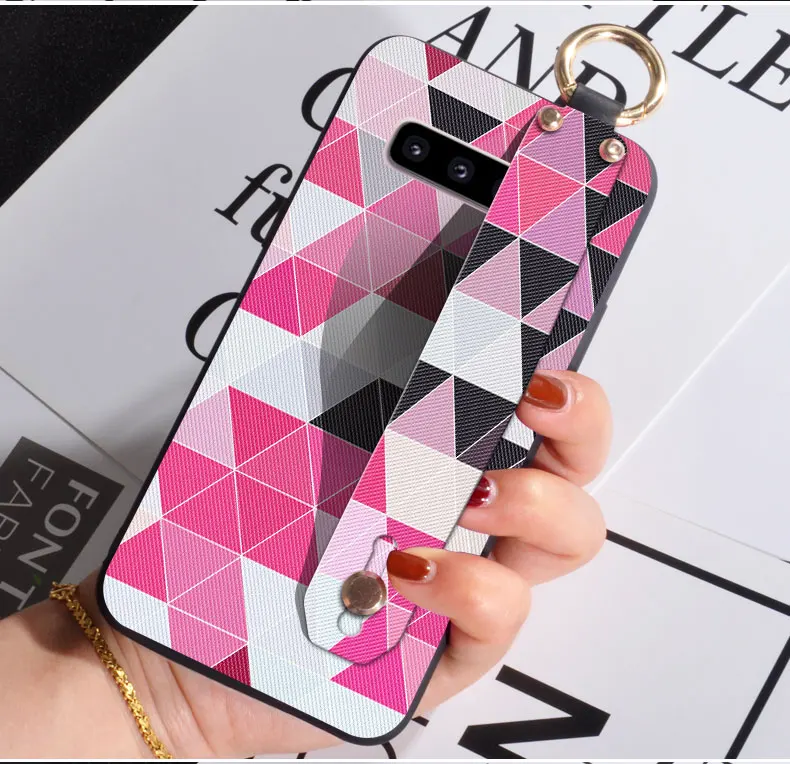 Роскошный силиконовый чехол Cha для samsung Galaxy S6 S7 Edge S8 S9 S10 Plus, ремешок на запястье для samsung S10 Lite S10E, ремешок на руку
