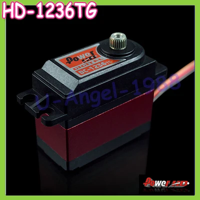 

100% orginal Power HD 20KG Digital Servo DC-1236TG with 25T Metal Gears Double Bearings for Trex 600/700 Helicopter RC Car