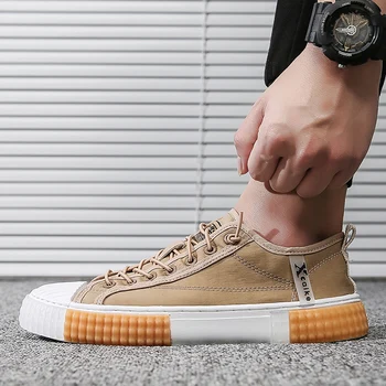 

New breathable Canvas Shoes Mens Shoes Casual Zapatos de Hombre Non-slip Outsole Driving Shoes Comfortable Fashion