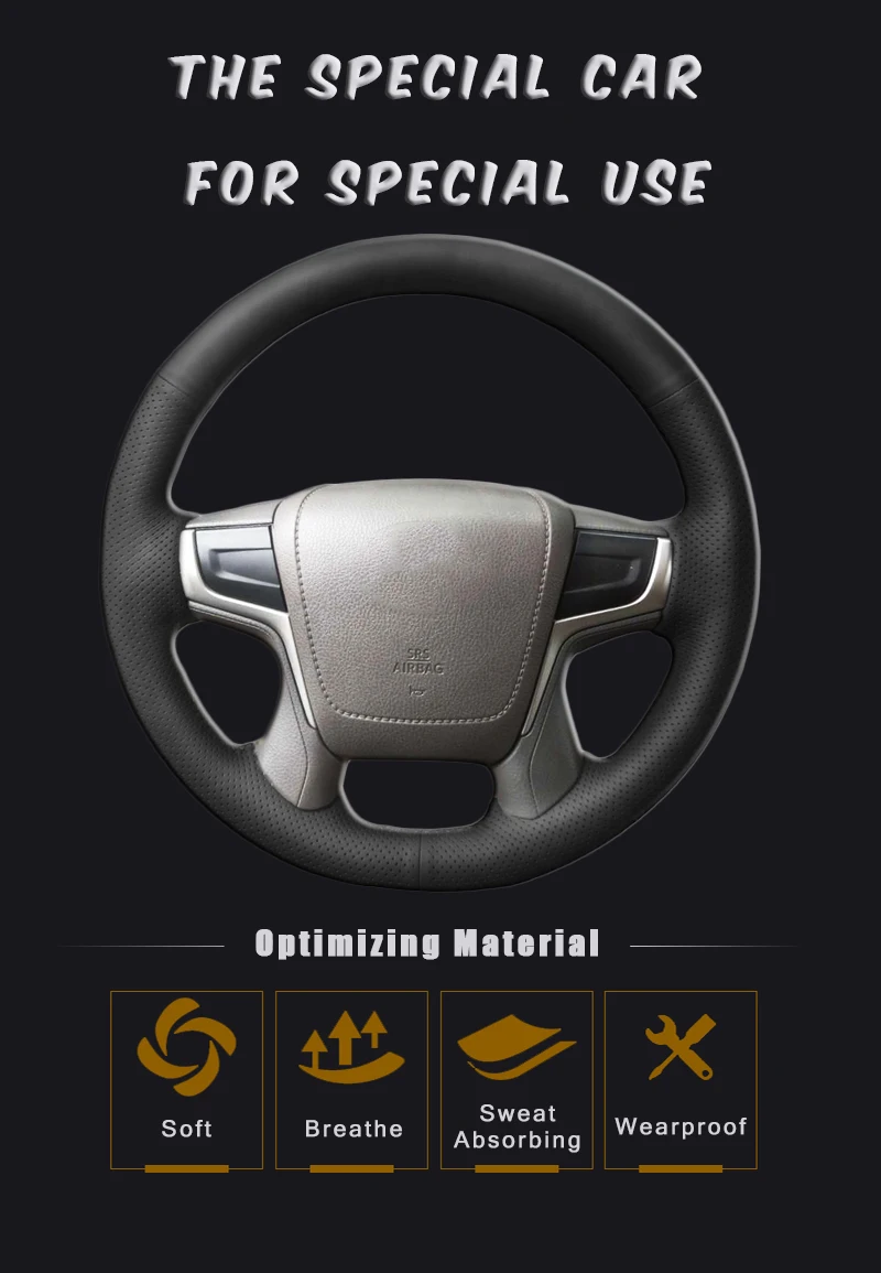 Автомобильная оплетка на руль для Toyota Land Cruiser Land Cruiser Prado авто-Стайлинг