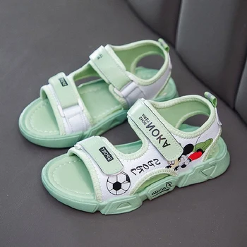 

Summer Children Shoes Teens Girls Boys Sport Casual Mouse Football Sandals Flat Shoes 2020 Hook & Loop Kids Girl Sandals Beach