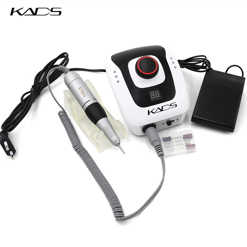Online KADS Nail Drill Manicure Machine Set for Nail Pedicure Machine Fingernail Drill 40W 35000RPM Electric Equipment Manicure Tools