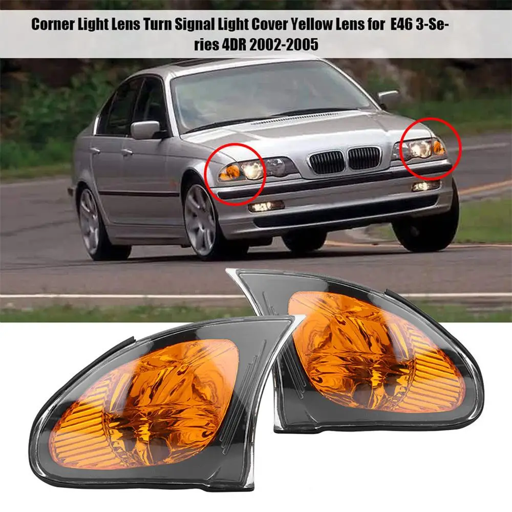 1Set Lamp Housing Turn Signal Corner Light Clear Lens No bullb Fit For BMW 3 Series E46 2002-2005 Sedan Facelift Car Accessories |