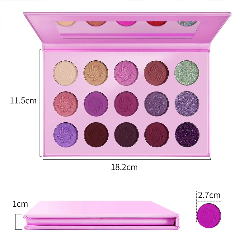 DE'LANCI Makeup Eyeshadow Palette 15 Color Matte Shimmer Pigmented Glitter Eye Shadow Palette Rainbow Neon Make Up Palette-Green DE'LANCI Makeup Eyeshadow Palette 15 Color Matte Shimmer Pigmented Glitter Eye Shadow Palette Rainbow Neon Make Up Palette-Green