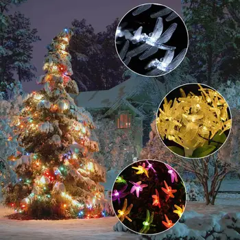 

20 LED String Lights Solar Outdoor Festival Party Interior Light Party Decoration Dragonfly Home Decor for Christmas Halloween/&