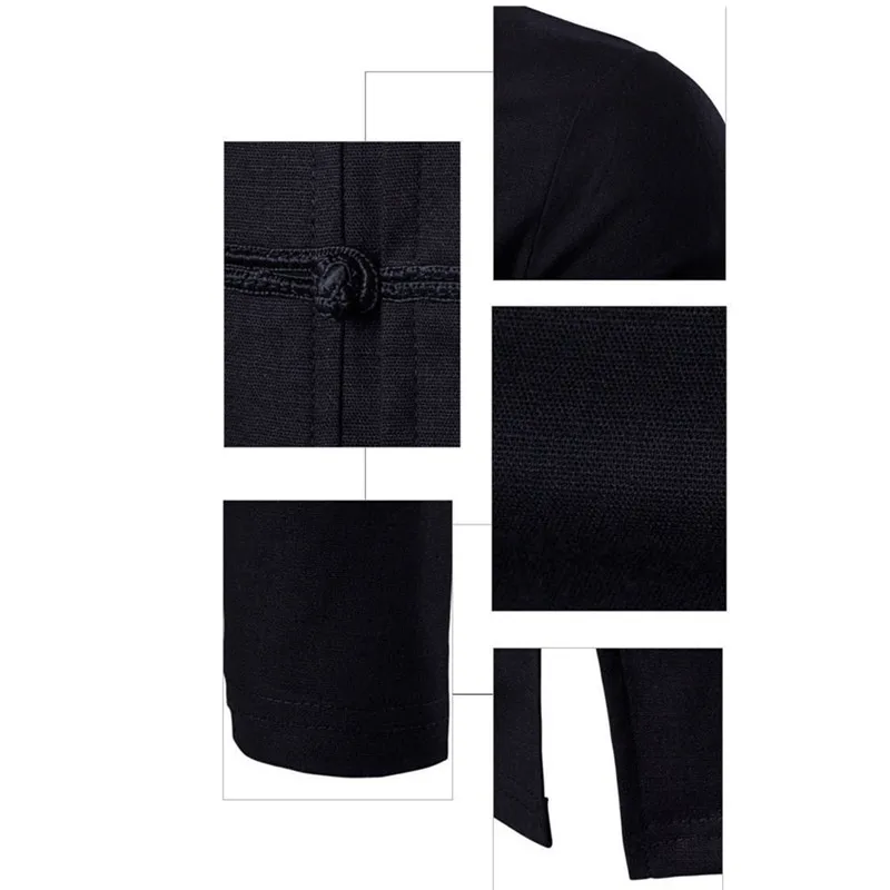 Traditional Chinese Clothing Men Casual Shirts China Dress Solid Classic Stand Collar Traditional Chinese Tops for Men Tops
