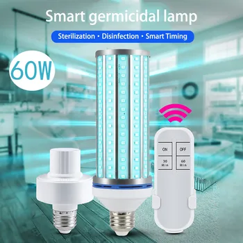 

60W LED UVC Sterilizer UV LED Germicidal Light Bulb Ozone Sterilization Lamp Ultraviolet Light Disinfect Bacterial UVC Lights