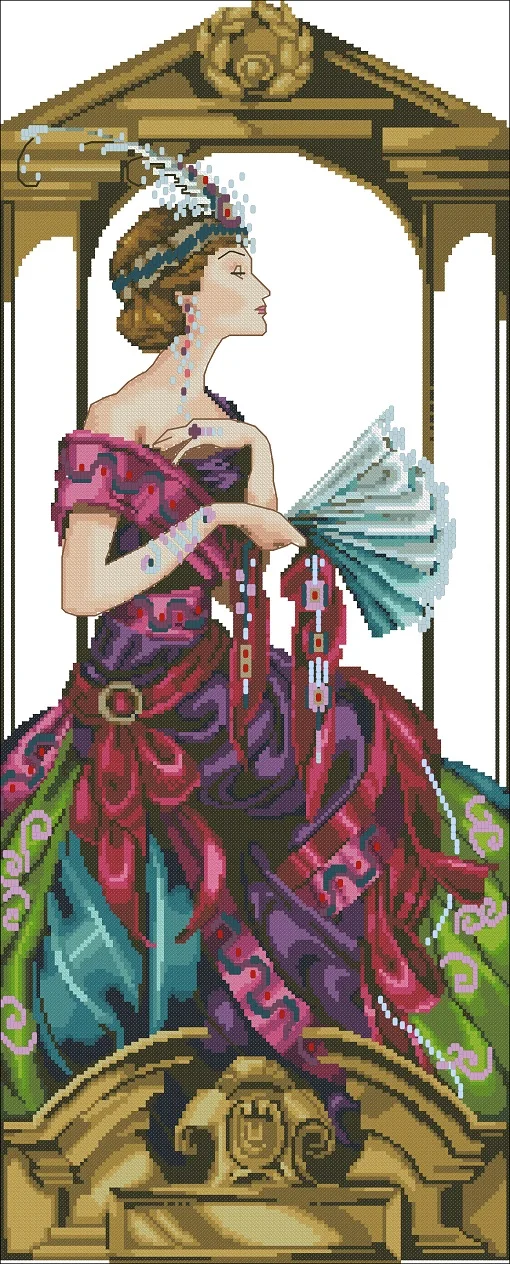 

DIY Cross Stitch Kits, Embroidery Needlework Sets, Counted Cross Stitch, 25 MD-99, 11CT, 14CT, 18CT