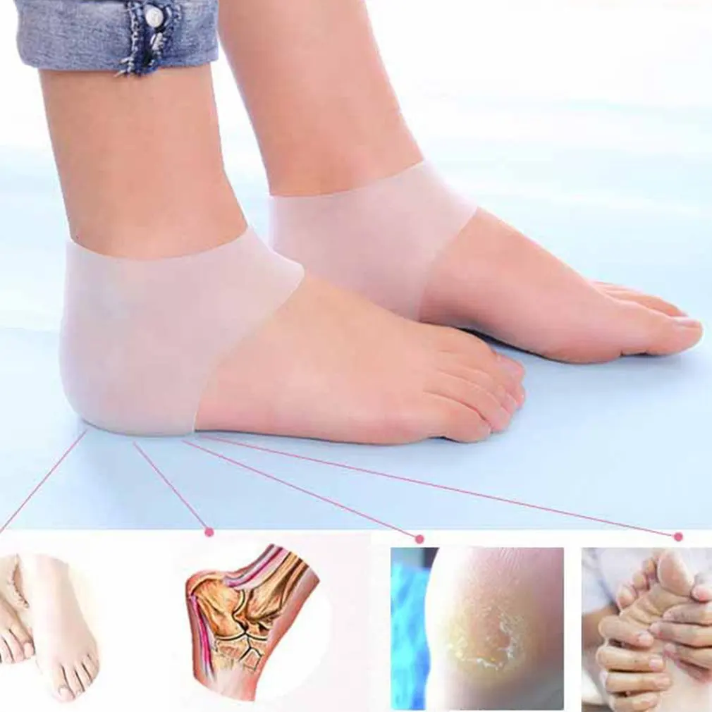 

New Silicone Moisturizing Gel Heel Socks Cracked Foot Skin Care Protect Foot Chapped Care Tool Health Monitors Foot Massager