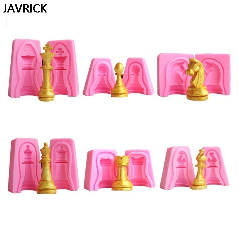 

Chess Shape Silicone Mould Fondant Clay Cake Baking Epoxy Molds DIY Decoration Modeling Mold