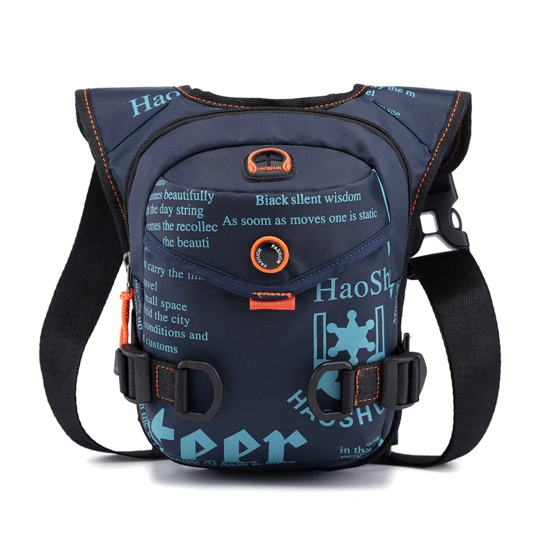 Men Waterproof Nylon Drop Leg Bag Thigh Hip Bum Belt Leg Fanny Pack Boys Waist Travel Riding Motorcycle Crossbody Shoulder Bags