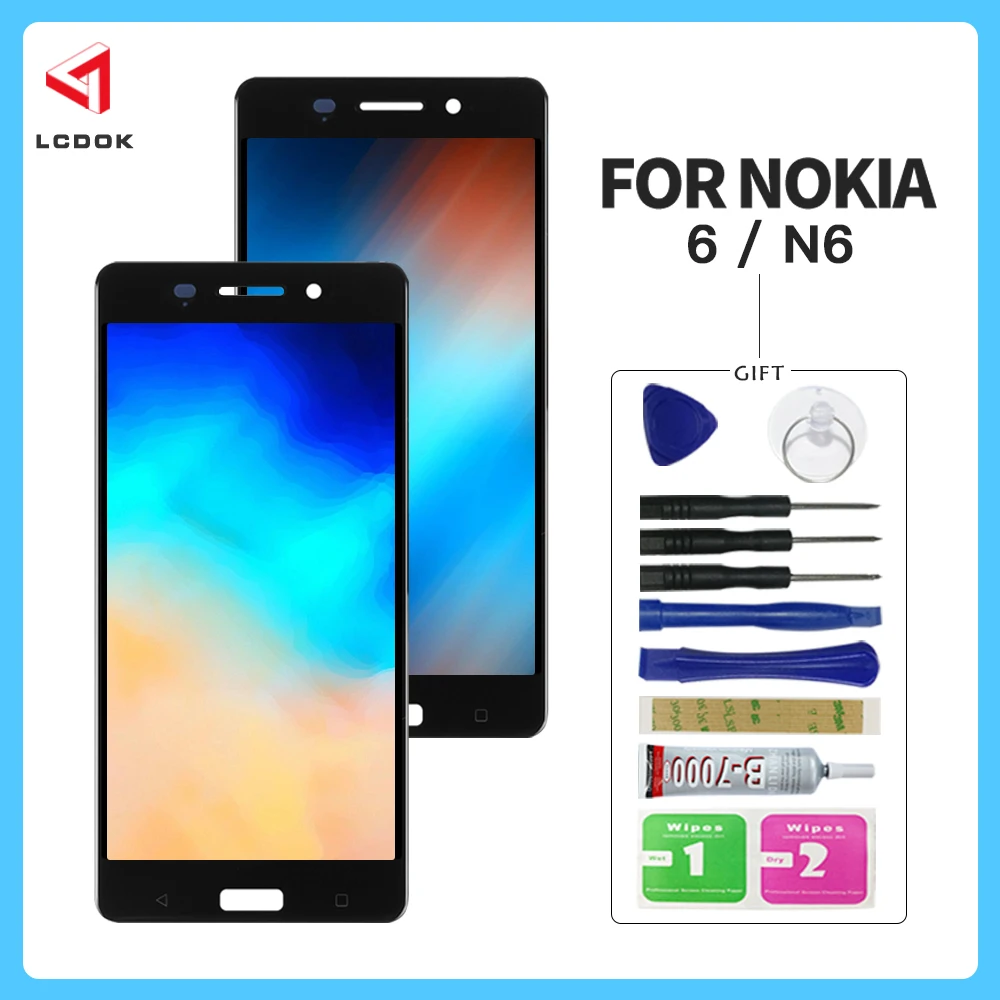 100% протестированный экран для Nokia 6 N6 TA-1021 TA-1033 TA-1025 ЖК-дисплей кодирующий