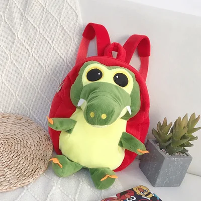 Candice guo плюшевая игрушка мягкая кукла Животное Мультфильм Аллигатор Крокодил рюкзак Школьный Сумка пакет подарок на день рождения 1 шт - Цвет: red
