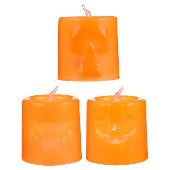 

6pcs Halloween Flameless Candles Useful Durable Realistic Halloween Party Props Plastic Candle Lights Halloween Ornaments for Fe