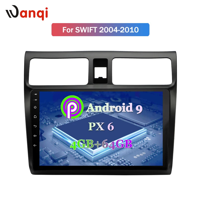 Top ips 2.5d din Android 9.0 car dvd gps Multimedia 10.1" For suzuki swift 2005-2018 car radio player navigation head unit 1