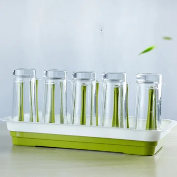

Glass Cup Racks Household with Tray Set Storage Storage Drain Bracket Upside Down Cup Holder