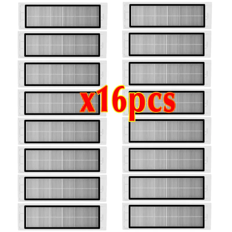 16pcs filter Xiaomi Roborock Robot S50 S5 Vacuum Cleaner Spare Parts Kits Mop Cloths Mopping filter Side Brush Roll Brush Water Tank replace - Цвет: 16pcs filter