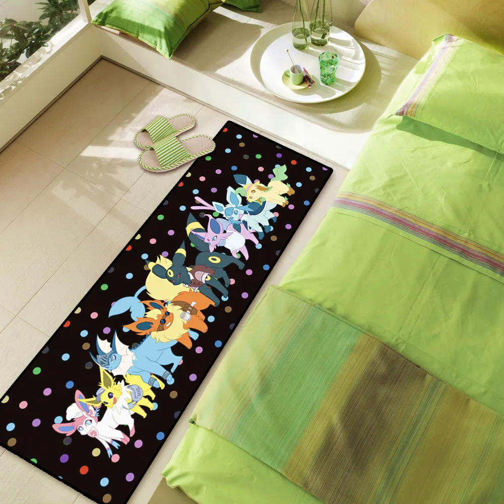 Аниме Покемон го Пикачу Evee напольный коврик ковер длинный коврик кухонный нескользящий коврик - Цвет: Style 6