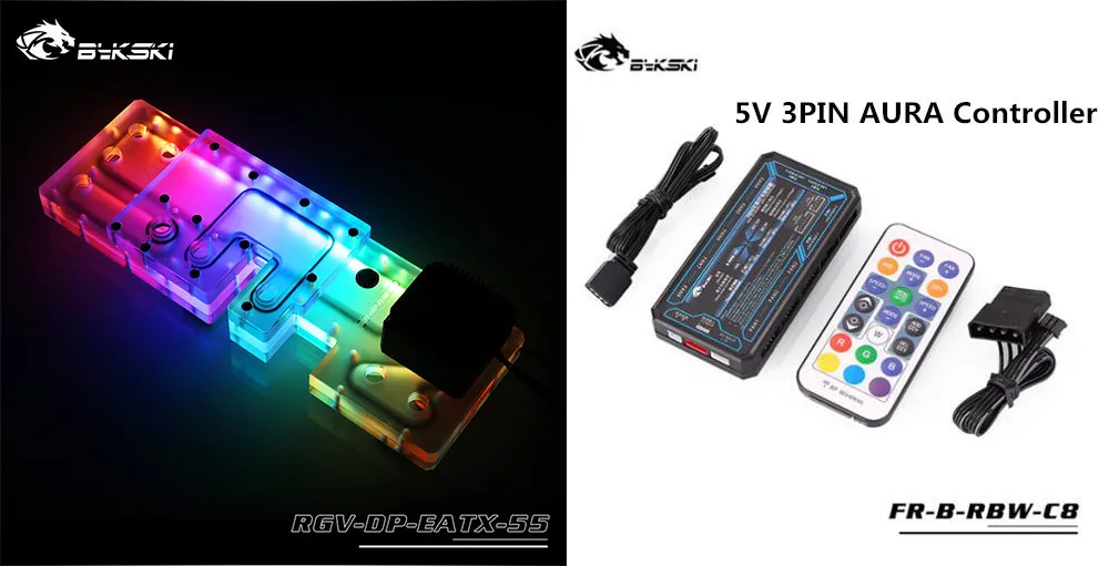 Bykski акриловая водная доска корпус для охлаждения решение использовать для RGB/A-RGB освещение для DEEPCOOL MATREXX 55 шасси - Цвет лезвия: 5V Controller Kit