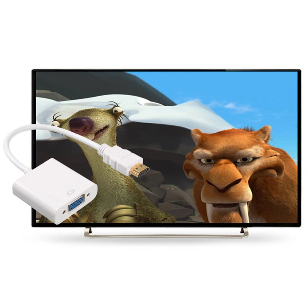 HDMI к VGA видеокабель HD Поддержка HDCP 1,0/1,1/1,2 1080P цифро-аналоговый аудио видео кабель для портативных ПК планшет