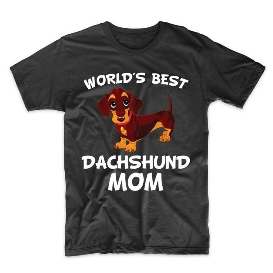 WorldS Best Dachshund Mom Dog Owner T-Shirt Hot Summer Casual Tee Shirt |