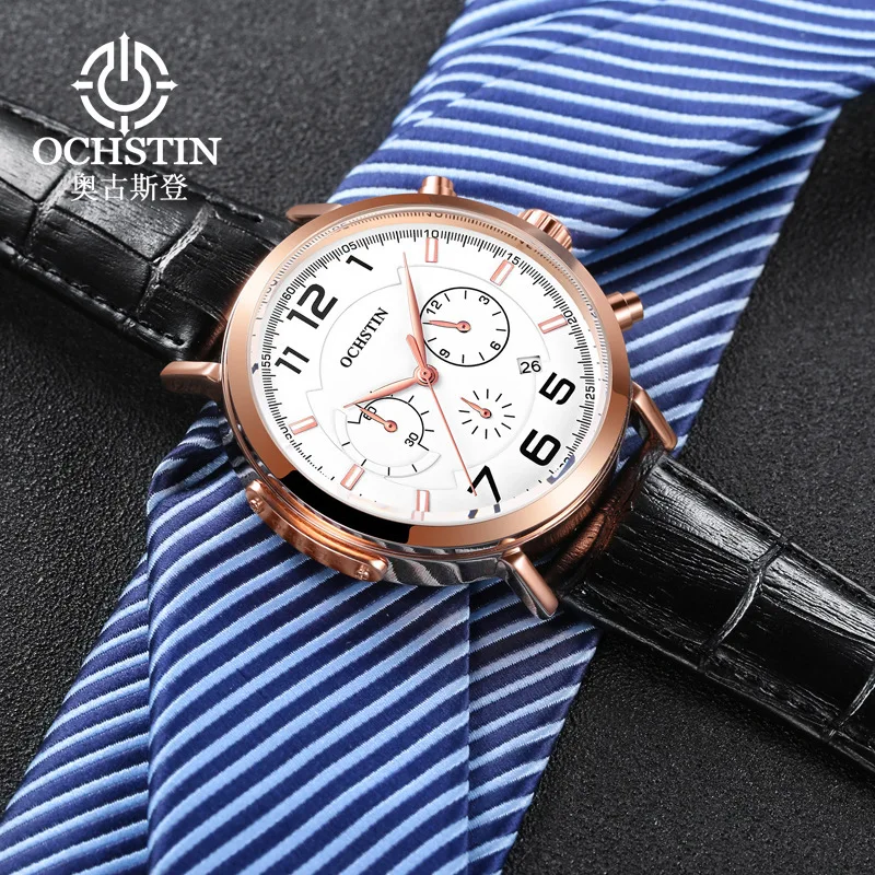 

New Products ochstin Augustus Deng Multi-functional Watch Business Casual MEN'S Watch Waterproof Timing Quartz Watch
