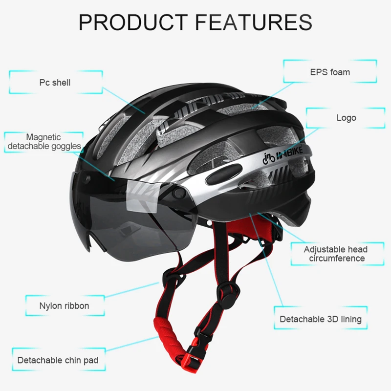 New INBIKE Bike Ultralight Helmet Mountain Road Bicycle MTB Helmet Safe MX-3 L
