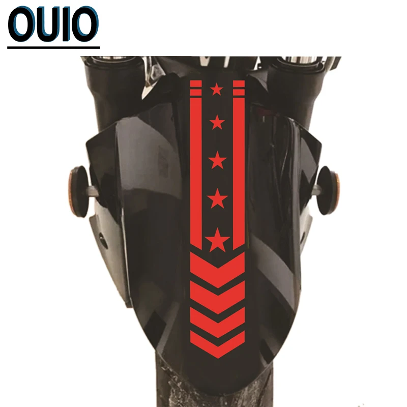 

New Car Racing Decals Motorcycle Stickers Waterproof Wheel on Fender Warning Star Arrow Motorbike Decor Auto Accessories Sticker